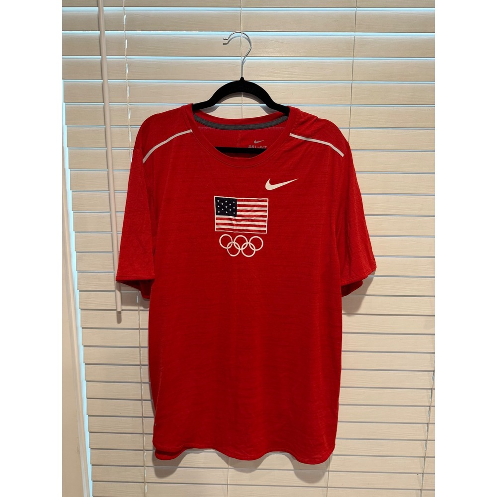Nike Dri-FIT Mens Team USA Olympic Games Graphic T-Shirt Red XL